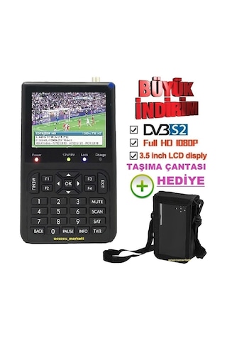 3.5'' Ekranlı Görüntülü Hd Uydu Yön Bulucu Canlı Yayın İzleme-şarjlı-led Işıklı-çanta