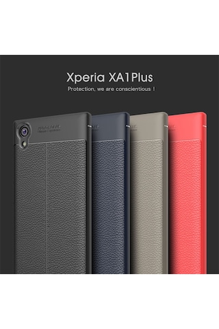 Sony Xperia Xa1 Plus Kilif Deri Görünümlü Korumali Niss Silikon 406462982