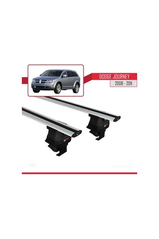 Dodge Journey 2008-2011 Arası İle Uyumlu Ace-4 Ara Atkı Tavan Barı Gri