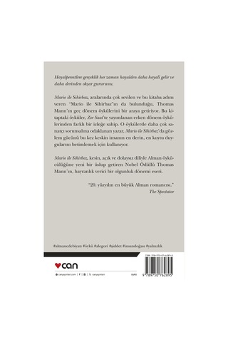 Mario İle Sihirbaz - Toplu Öyküler 2 - Thomas Mann - Can Yayınları
