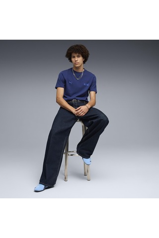 Puma Pl Essentials Erkek Mavi Günlük Stil T-shirt 63449519 Mavi