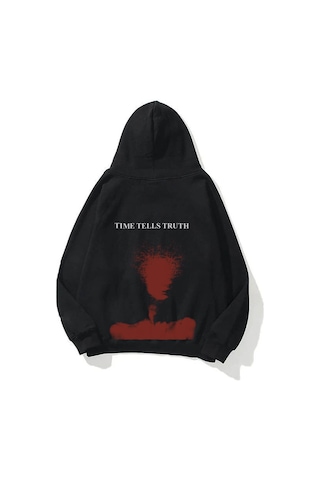 Hırsch Unisex Time Tells Truth Sweatshirt Siyah SIYAH