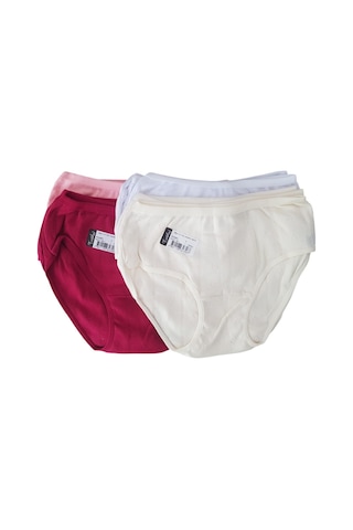 Tutku 0854 Kız Çocuk Jakarlı Bato-slip-külot - 12'li Kombin Çok Renkli