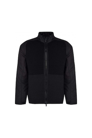 Boss Panoramica Hybrid Knit Jacket Erkek Ceket Siyah Siyah