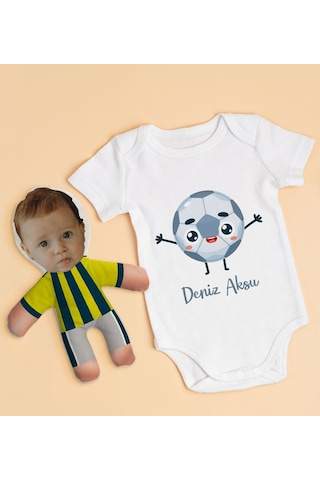 Bitmeyenkartus Bk Kids Kişiye Özel Fotoğraflı Bebek Yastık Ve Bebek Body Zıbın H (550905856) Çok Renkli