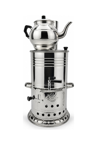 5 Litre Tek Musluklu Odunlu Semaver + Demlik