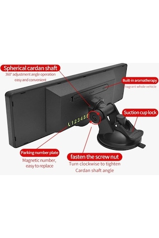 Novahub Geniş Açı Beyaz Dikiz Aynası, Vantuz, 360 Derece Ayar, Gizli Aromaterapi, 24.8x7.5 Cm, Araba İçin