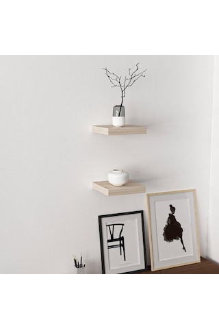 Minarmobilya Minar Gizli Tutuculu 2'Li Duvar Rafı 23 Cm - Sonomo