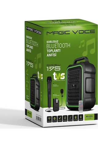 Magıcvoıce Mv-2016 Vhf El+yaka Mikrofonlu Usb+sd+bt Seyyar Anfi