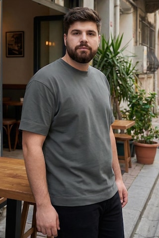 Tommy Life Çağla Basic Kısa Kol O Yaka Büyük Beden Erkek T-shirt - 88072 Çağla Yeşili