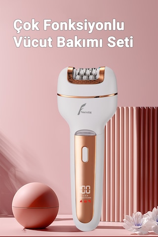 3 İn 1 Elektrikli Epilatör Tıraş Makinesi Bacak Koltukaltı Epilas