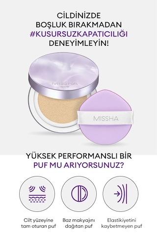 Missha Glow Layering Fit Puff Yüksek Kapatıcılık Sağlayan Yumuşak Makyaj Süngeri 5'li