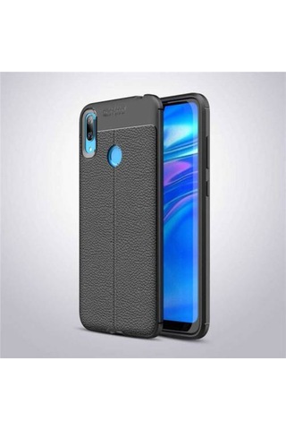 Huawei Y7 Prime 2019 Kılıf Zore Niss Deri Desenli Silikon Kılıf