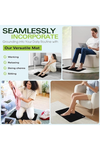 Sandalye Topraklama Matı Ve Topraklama Mouse Pad Uyku Sağlığı İçin Topraklama Pedi Evrensel Terapi Matı 16.4 Ayak Topraklama Kablosuyla Stresi Azaltma