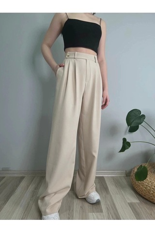 Hazel Kadın Taş Smart Palazzo Pantolon-taş Taş