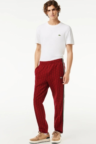 Lacoste Mens Regular Fit Monogram Red Sweatpants Erkek Dokuma Eşofman Altı Kırmızı