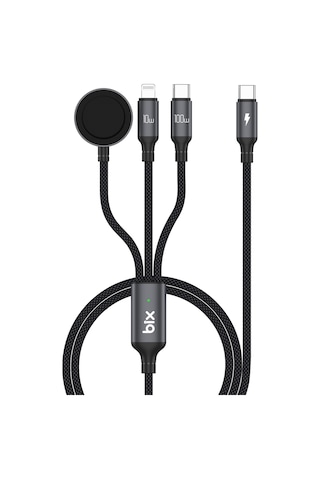 Bix BXA3W1 100 W Type-c Lightning Şarj Kablosu
