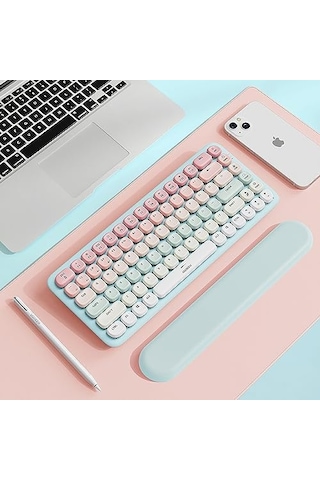 Fun+ Brown Switch Bluetooth Kablosuz İngilizce Mekanik Q Klavye Rainbow