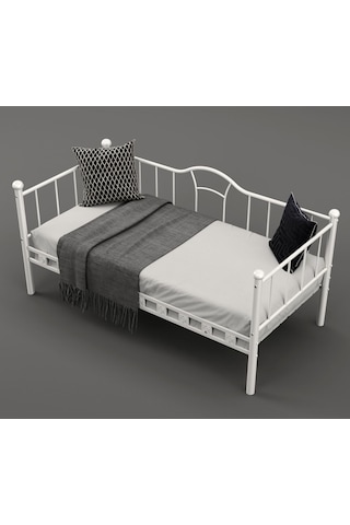 Missidea Kamelya Sedir Metal Beyaz Karyola 90x 190 Cm. 90 x 190 CM