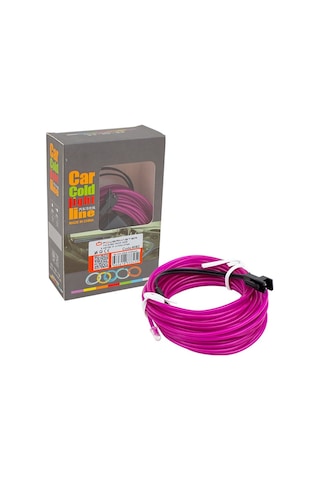 Ayt Powermaster Pm-6076 5 Metre 5 Volt Usb Adaptörlü Neon Mor İp Aydınlatma Oto Araç Ambiyans Aydınlatması