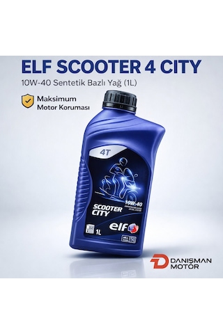 Elf Scooter 4 City 10w-40 Sentetik Bazlı 4 Zamanlı Motosiklet Yağı 1 Litre