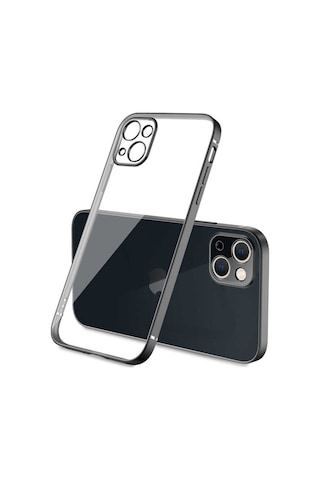 Apple Uyumlu iPhone 13 Kilif Lens Korumali Renkli Arkasi Seffaf Kapak 490210550