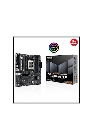 Asus Tuf Gamıng A620am-plus, 4xddr5, 2x M.2, Hdmı, 2xdp, Amd Ryzen 7000 Serisi, Am5 Soket Anakart