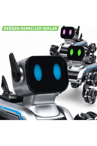 Jın-2950 Robot Köpek Bilekten Kont 2 4g 8 Teker Müzikli Ve Led Işıklı