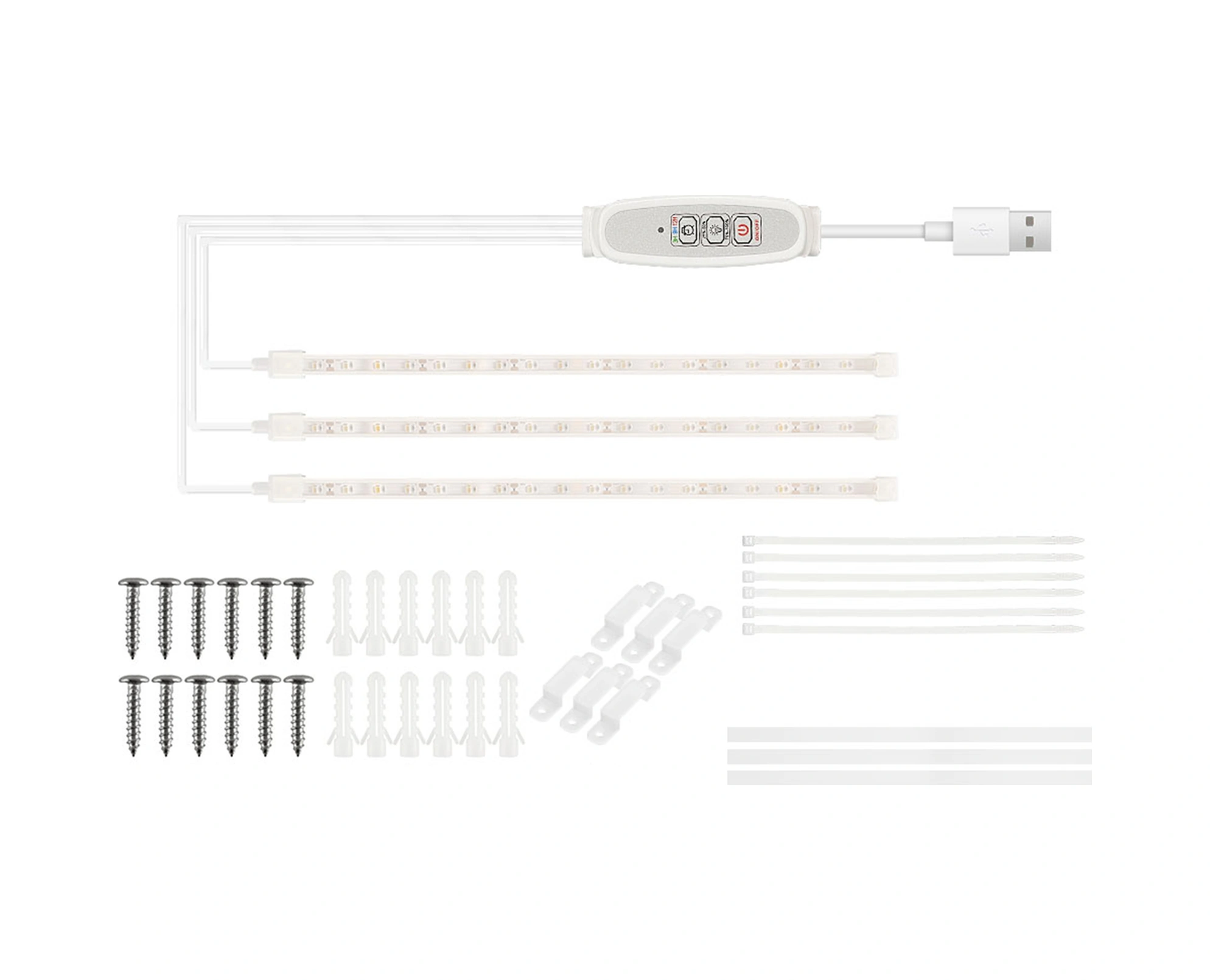 Fosenze Bitkisel Büyüme Led Işığı: Pembe-mor Spektrum, 4 Seviye Parlaklık, 24 Saatli Zamanlayıcı 3h/9h/12h , Usb Plug & Play, 30cm 3 Kollü, Fpc + Silikon Malzeme Mor - Pembe