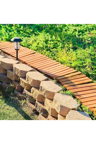 İahşap 250x50 Cm Ahşap Yürüyüş Yolu Veranda Yolu Yürüme Yolu Bahç