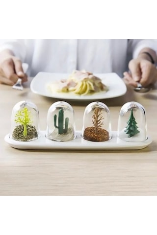 Dört Mevsim Baharatlık - Four Seasons Spice Shakers Çok Renkli