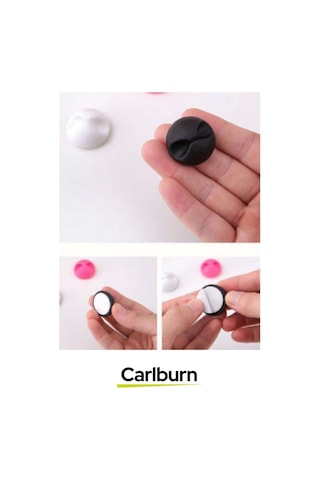 Özel Üretim İz Bırakmayan Yapışkanlı Ev Oda Masa Ofis Siyah Beyaz Sabitleme Klips 10'lu