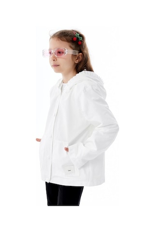 Benitto Kids Kız Çocuk Mevsimlik Yağmurluk Ceket 51360 Beyaz