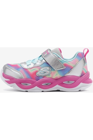 Skechers Twisty Glow - Sorbet Swirl Küçük Kız Çocuk Gri Spor Ayakkabı 303716n Smlt Gri
