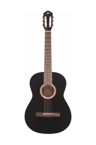 Miguel Angela Ma1-bk Klasik Gitar - Siyah Başlangıç - Eğitim Serisi Mat Siyah Modern Bitiş, Ihlamur Ağacı Gövde, Yeni Başlayanlar İçin Yumuşak Tuşe Uyum: 4/4 Tam Boy Standart