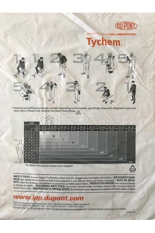 Dupont Tychem C 2000 Biyolojik Koruma Tulum En Üst Seviyeen 14126