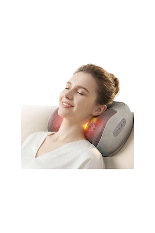Osmıng Isı İle Kablosuz Sırt Ve Boyun Masajı, Derin Doku Ağrısı Ve Omuz Rahatlaması İçin Şarj Edilebilir 20 Düğüm 3d Shiatsu Yastık, Ev, Ofis Ve Araba İçin Taşınabilir, İdeal
