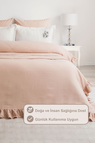 Elart Gardenya Pike Takımı Çft Kişilik Bej