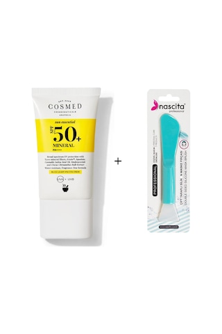 Cosmed Mineral 50 Spf 40 Ml Yüz Güneş Kremi + Nascita Yüz Fırçası - 48
