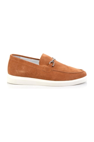 Bambi Taba Hakiki Deri Erkek Loafer Ayakkabı E01011032802 Taba
