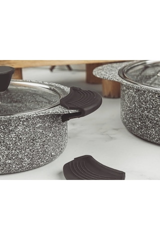 Silikon Tutacak Tutmaç Tencere Tava Tutacağı 9x4 Cm A Kalite 2 Li Set Siyah
