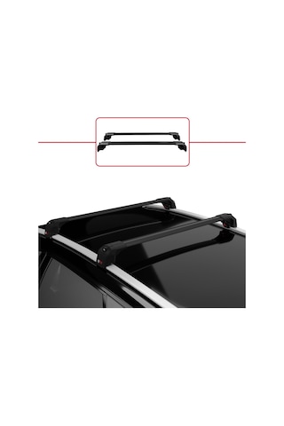 Dacia Lodgy 2012-2022 Arası İle Uyumlu Ace-2 Ara Atkı Tavan Barı Siyah