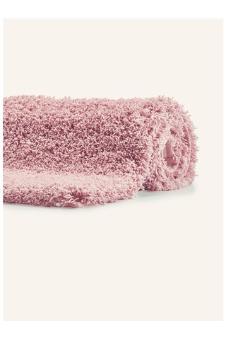 Musa Banyo Paspası 80 Cm, Yuvarlak, Yumuşak, Kaymaz, Hızlı Kuruyan Açık Pembe