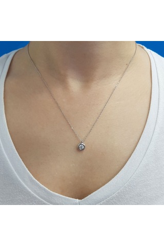 Lova 0,19 Karat Pırlanta Tektaş Kolye - 2060023