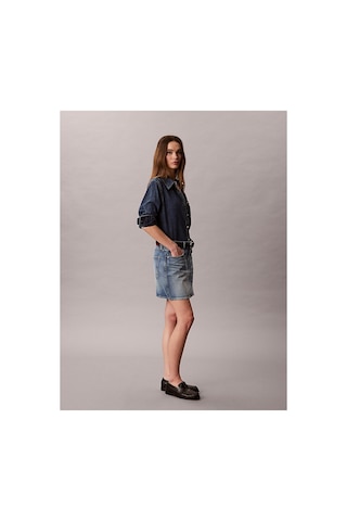 Calvin Klein Kadın 90's Basset Blue Mini Etek-16192 Mavi