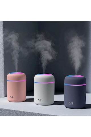 Ultrasonik Oda Ve Araç Hava Nemlendirici Buhar Makinesi Ve Aroma Difüzörü Koku - 5 Adet Koku Hediyeli
