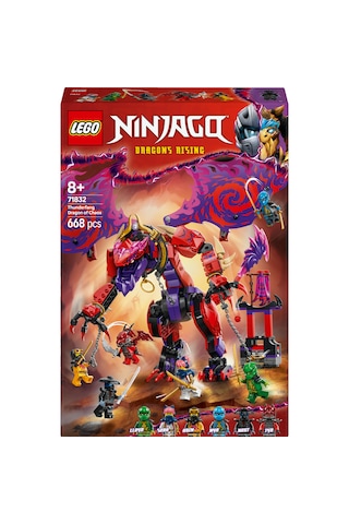 LEGO® NINJAGO® Thunderfang Kaos Ejderhası 71832 - 8 Yaş ve Üzeri Çocuklar için 6 Ninja Minifigürü İçeren Yaratıcı Oyuncak Yapım Seti (668 Parça)