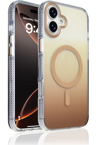 Apple Uyumlu iPhone 16 Plus Kılıf M-safe Şarj Özellikli Transparan Renk Geçişli Zore Toros Kapak