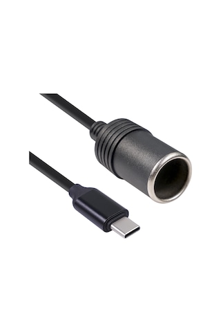 Neevoyu Sürücü Kaydedici İçin 5v'den 12v'ye 12w Güçlendirici Tipe-c'den Sigara Çakmaklı Anahtara Siyah Artırma Kablosu