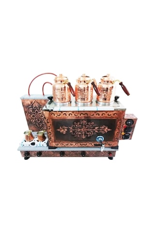Tiryaki Doğalgaz Ve Elektrikli Marka 3 Demlikli Çay Kazanı Full Otomotik Çay Ocağı Kazanı